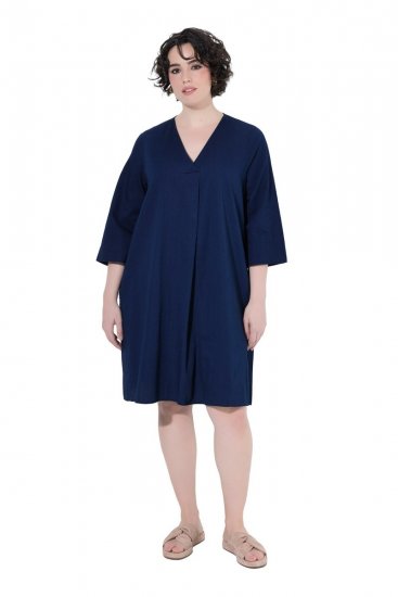 Ulla Popken 852191 Denimkjole med lommer Denimblå - Kjoler - Kjoler for alle størrelser