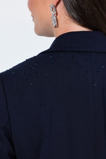 Ulla Popken 852498 Blazer med strass Mørkeblå - Blazere - Blazere i store størrelser for dame