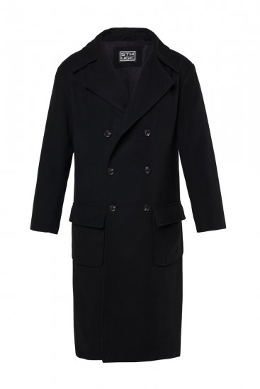 STHUGE 852519 Klassisk Ullfrakk Svart - Jakker - Store jakker - 2XL-12XL
