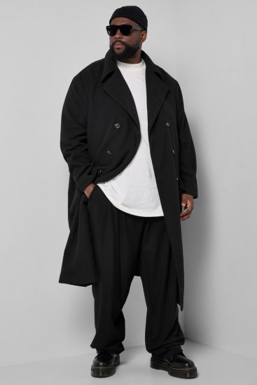 STHUGE 852519 Klassisk Ullfrakk Svart - Jakker - Store jakker - 2XL-12XL