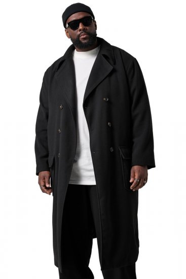 STHUGE 852519 Klassisk Ullfrakk Svart - Jakker - Store jakker - 2XL-12XL