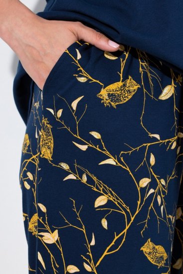 Ulla Popken 852577 Mønstret pyjamas Mørkeblå - Pyjamas/Loungewear - 
