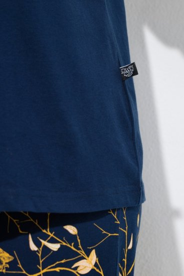 Ulla Popken 852577 Mønstret pyjamas Mørkeblå - Pyjamas/Loungewear - 
