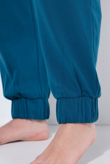 Ulla Popken 852725 Hjemmebukser Petrol - Pyjamas/Loungewear - 