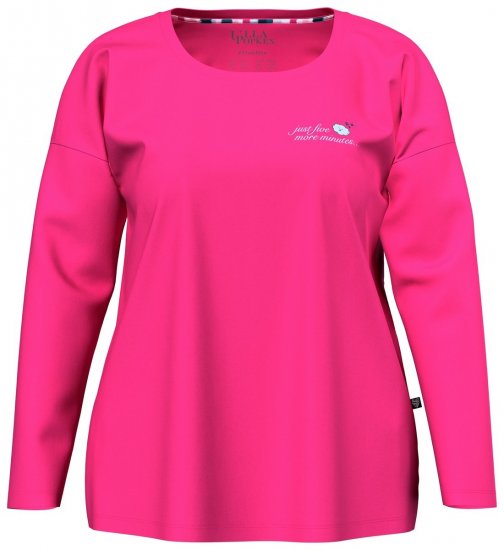 Ulla Popken 852747 Langermet pyjamasoverdel Rosa - Pyjamas/Loungewear - 