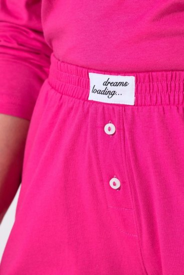 Ulla Popken 852752 Stripete pyjamasshorts 2-pakning Rosa - Pyjamas/Loungewear - 