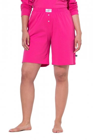 Ulla Popken 852752 Stripete pyjamasshorts 2-pakning Rosa - Pyjamas/Loungewear - 