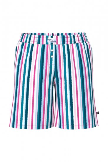 Ulla Popken 852752 Stripete pyjamasshorts 2-pakning Rosa - Pyjamas/Loungewear - 