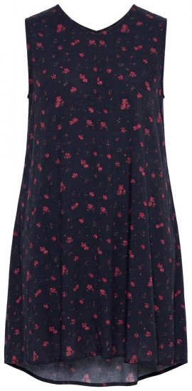 Ulla Popken 852824 Blomstret kjole Svart - Sommerkjoler - Sommerkjoler for kvinner i store størrelser