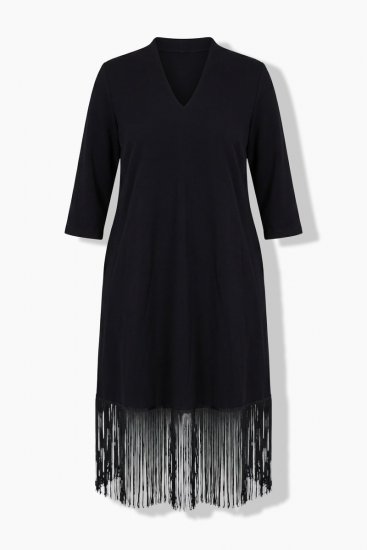 Ulla Popken 852937 Jerseykjole Svart - Jerseykjoler - 