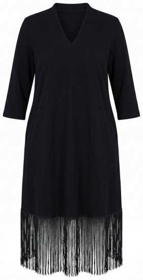 Ulla Popken 852937 Jerseykjole Svart - Jerseykjoler - 