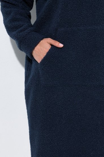 Ulla Popken 853353 Hjemmekjole med hette Mørkeblå - Pyjamas/Loungewear - 