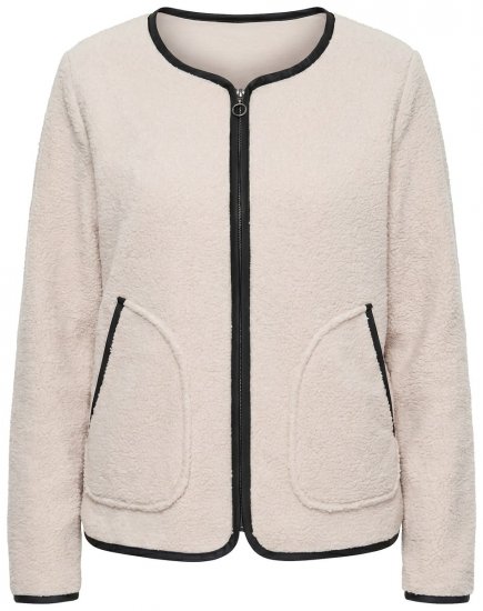 Ulla Popken 853685 Teddyjakke Champagne - Jakker - Damejakker i store størrelser