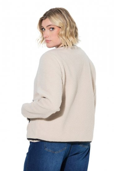 Ulla Popken 853685 Teddyjakke Champagne - Jakker - Damejakker i store størrelser