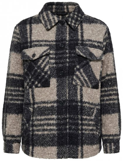 Ulla Popken 853709 Teddyjakke Beige - Jakker - Damejakker i store størrelser