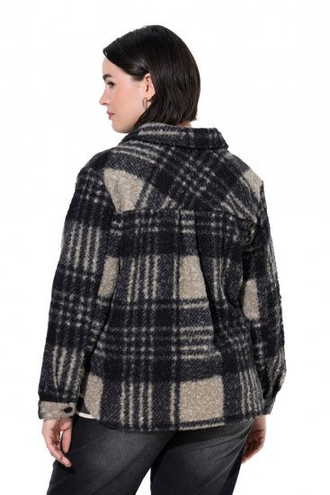 Ulla Popken 853709 Teddyjakke Beige - Jakker - Damejakker i store størrelser