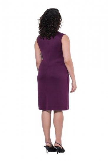 Ulla Popken 853766 Bodycon-kjole med strass Plomme - Aftenkjoler - Selskapskjoler for kvinner