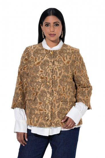 Ulla Popken 853996 Jakke Lysebrun - Jakker - Damejakker i store størrelser