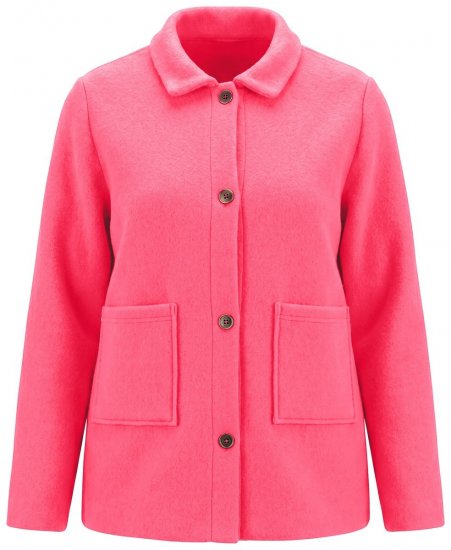 Ulla Popken 854200 Fleecejakke Rosa - Jakker - Damejakker i store størrelser