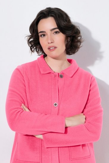 Ulla Popken 854200 Fleecejakke Rosa - Jakker - Damejakker i store størrelser