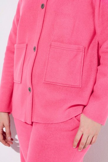 Ulla Popken 854200 Fleecejakke Rosa - Jakker - Damejakker i store størrelser