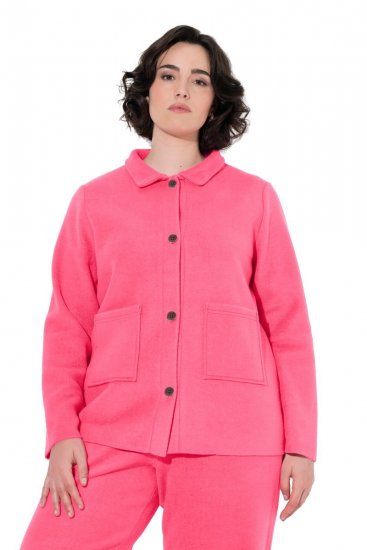 Ulla Popken 854200 Fleecejakke Rosa - Jakker - Damejakker i store størrelser