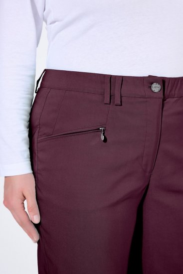 Ulla Popken 854987 Varme stretchbukser med komfortlinning Aubergine - Stoffbukser - Vide bukser til dame i store størrelser