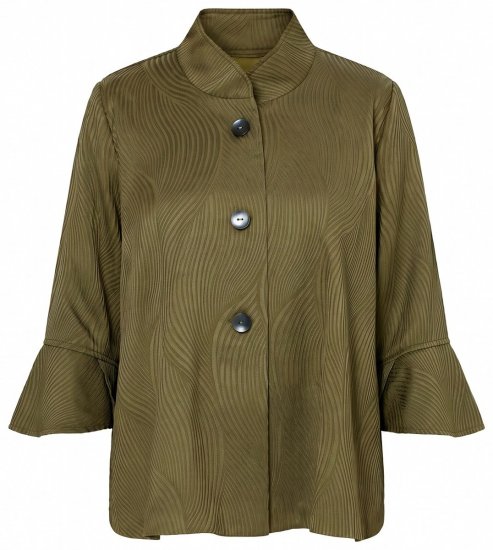 Ulla Popken 855125 Jakke Khaki - Jakker - Damejakker i store størrelser