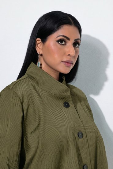 Ulla Popken 855125 Jakke Khaki - Jakker - Damejakker i store størrelser