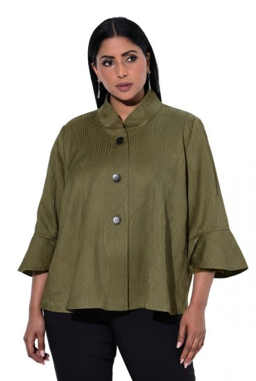Ulla Popken 855125 Jakke Khaki - Jakker - Damejakker i store størrelser
