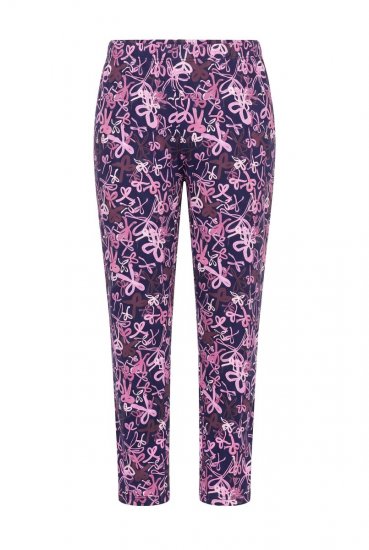 Ulla Popken 856141 Langermet pyjamas Mørkeblå - Pyjamas/Loungewear - 