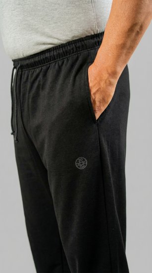 20 Nodi Grecale Stretch Fleece Cotton Sports Pants with Enzyme and Soft Touch Treatment Black - Sweatbukser og-shorts - Sweatbukser og Sweatshorts 2XL-12XL