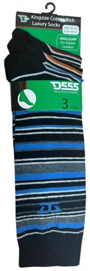 D555 Roxton Striped Socks 3-pack - Undertøy & Badetøy - Undertøy store størrelser 