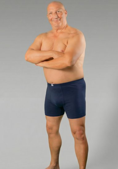 20 Nodi 938 Stretch Cotton Boxer with Embroidered Long Leg Navy - Boxershorts - Boksershorts for menn i store størrelser