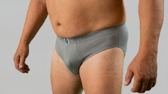 20 Nodi 974 Stretch Cotton Briefs with Internal Elastic Band and Low Rise Grey - Herretrusser - Truser i store størrelser