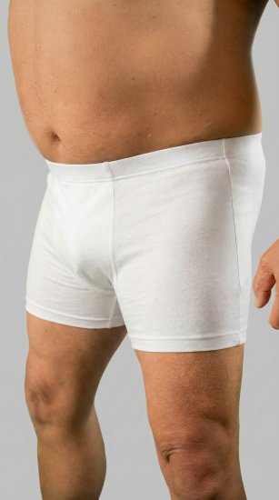 20 Nodi 978 Stretch Cotton Boxer with Internal Elastic Band White - Boxershorts - Boksershorts for menn i store størrelser