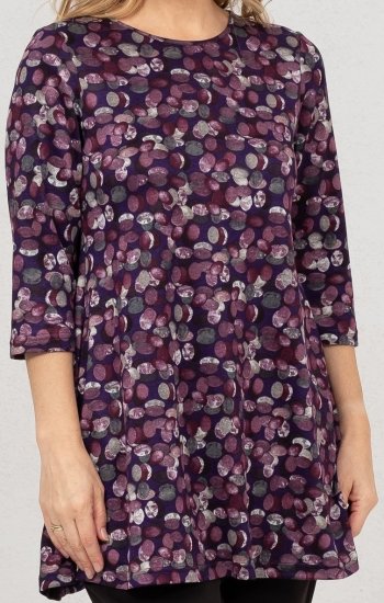 Scandinavian Caramel Flower Petals Tunic Purple - T-skjorter - 