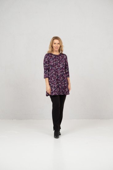 Scandinavian Caramel Flower Petals Tunic Purple - T-skjorter - 
