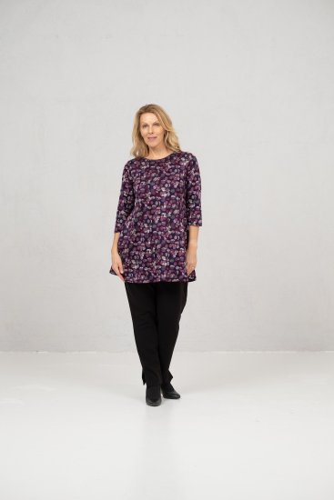 Scandinavian Caramel Flower Petals Tunic Purple - T-skjorter - 