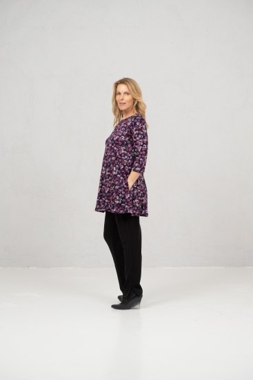 Scandinavian Caramel Flower Petals Tunic Purple - T-skjorter - 