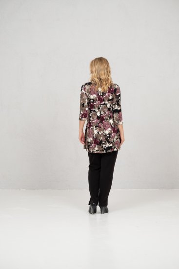 Scandinavian Caramel Flower Petals Tunic Brown - Trykket T-skjorter for dame - 