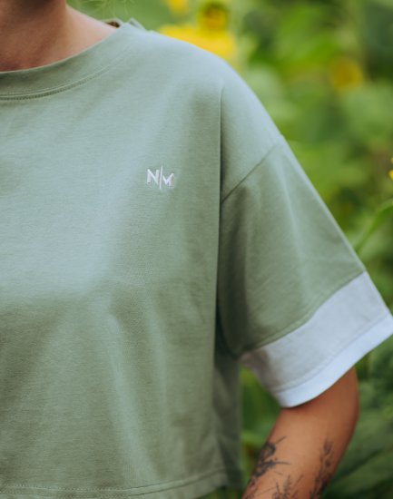 Nora Mikken AGNES Crop Top Green - T-skjorter - 