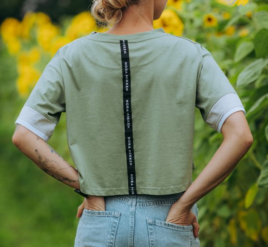 Nora Mikken AGNES Crop Top Green - T-skjorter - 
