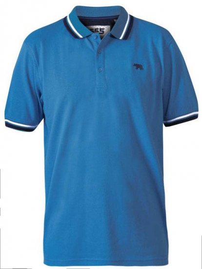 D555 Allante 2 Pique Polo Royal Blue - Polo- & piqueskjorter - Poloskjorte i store størrelser - 2XL-8XL