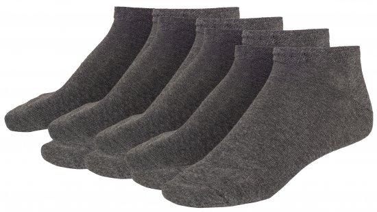 Adamo Anton sneaker-socks Charcoal 4-pack - Undertøy & Badetøy - Undertøy store størrelser 