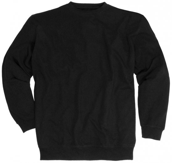 Adamo Athen Crew neck Sweatshirt Black - Gensere og Hettegensere - Store hettegensere - 2XL-8XL