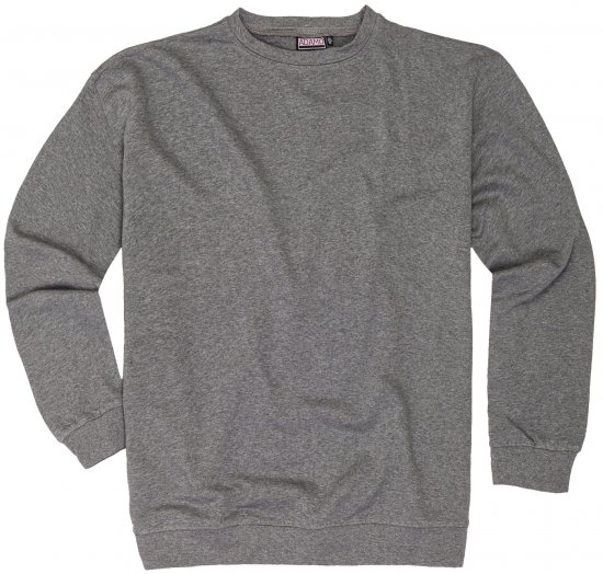 Adamo Athen Crew neck Sweatshirt Grey - Gensere og hettegensere - Store hettegensere - 2XL-14XL
