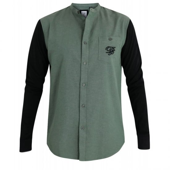 D555 Atkins Grandad Shirt with Jersey Sleeves - Skjorter - Store skjorter - 2XL-8XL
