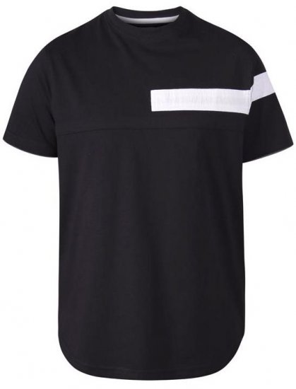 D555 Beat T-Shirt Black - T-skjorter - Store T-skjorter - 2XL-14XL