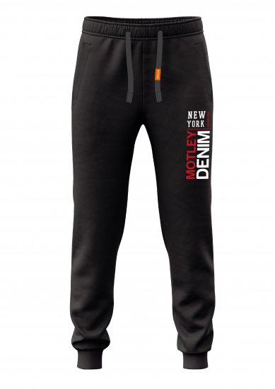 Motley Denim Belfast Sweatpants Black - Sweatbukser og-shorts - Sweatbukser og Sweatshorts 2XL-8XL